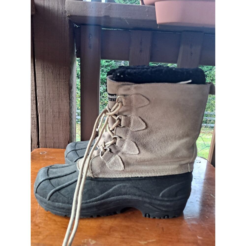 Quest Boots Shoes Size 10 Fawn Snow Beige Black Wos Pac-Fog - Picture 3 of 6